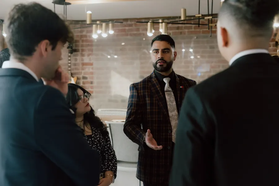 A Crescent recruiter talking with candidates